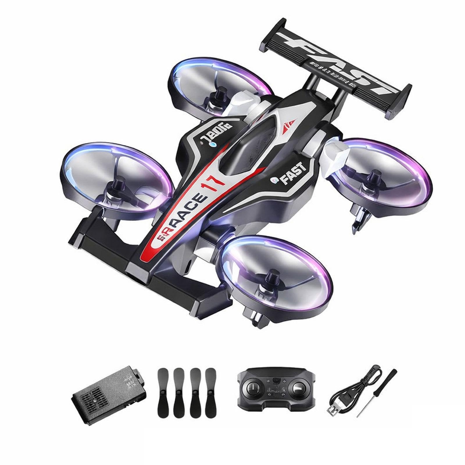 MagiDeal Aeroplano Radiocomandato, Quadricottero Leggero E Divertente, Giocattolo Volante a 360° per Adolescenti, Principianti E Bambini, Rosso