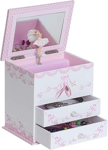 Miniatura 2 de Mele  Co - Caja de música con niña bailarina Diseño de zapatilla de ballet y listón