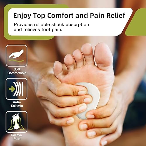 Miniatura 4 de Paquete de 20 almohadillas metatarsianas para aliviar el dolor y el neuroma, cojines de bola de pie para mujeres y hombres, 14 pulgadas de grosor,