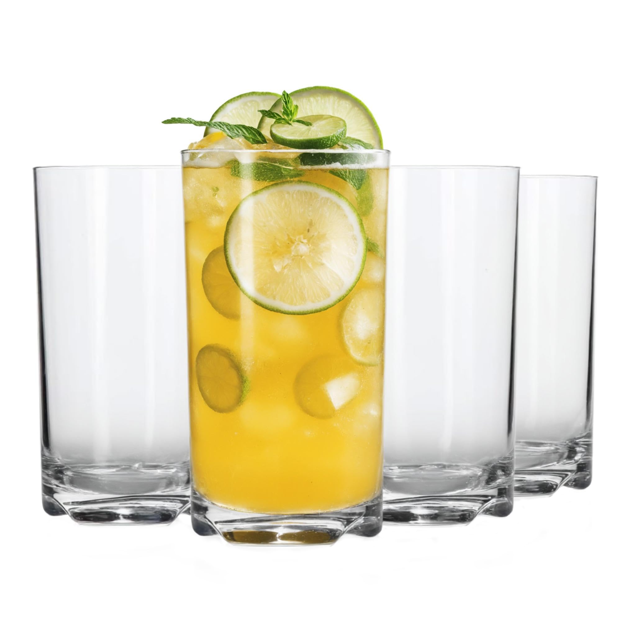 Amazon.com | Lily's Home Unbreakable Highball Tumblers, Made of  Shatterproof Tritan Plastic and Ideal for Indoor and Outdoor Use, Reusable  (14oz each, Set of 4): Iced Tea Glasses