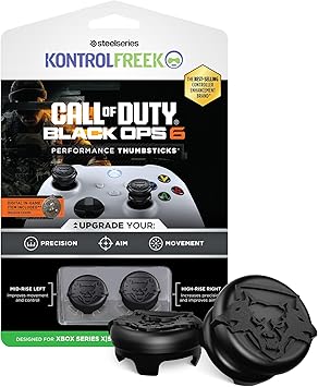 KontrolFreek Call of Duty Black Ops 6 Performance Thumbsticks for Xbox One and Xbox Series X | 1 High-Rise, 1 Mid-Rise | Black
