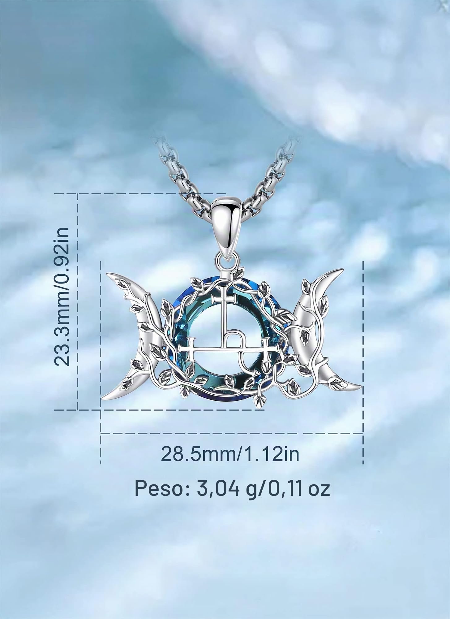 CELESTIA Sigillo di Lilith Ciondolo Donna Collana Argento 925 Strega Streghe Stregoneria Gioielli Wicca Pagano Esoterismo Regali Donne Amuleto