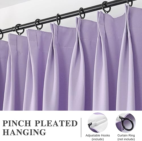 Miniatura 3 de Cortina plisada de bajo consumo para oscurecer la habitación, de techo a suelo, extra con ganchos para hotel y apartamento, cortina transversal de
