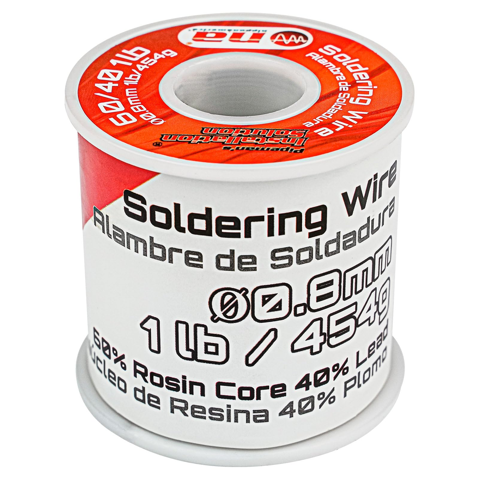 INSTALLATION SOLUTION 60-40 Rosin Core Solder Wire for Electrical Soldering (60-40 1LB), 1 lb, 60% Rosin Core 40% Lead, 0.8 mm (Made in Taiwan)