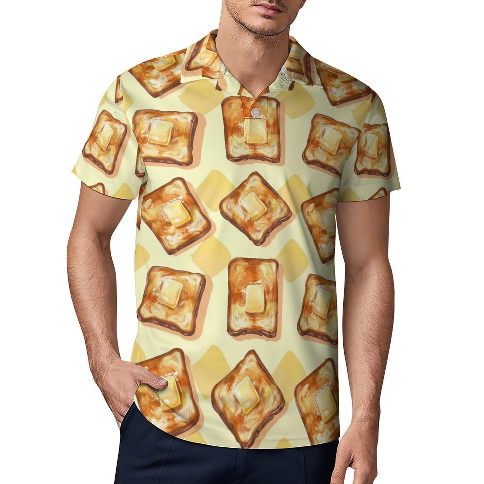 Golden Toasts Novelty Men's Short Sleeve Shirts Funny Golf Tennis Work T-Shirt Sport Tee 3XL