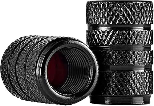 Tapas de vástago de válvula de neumático, color negro, 8 unidades, con sello de goma O, resistentes a la corrosión, sin fugas de aire, a prueba de