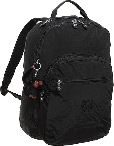 Kipling Seoul Go - Laptop, acolchado, correas ajustables para mochila, cierre de cremallera, Negro Tonal, Mochila disponible en Yaxa Peru