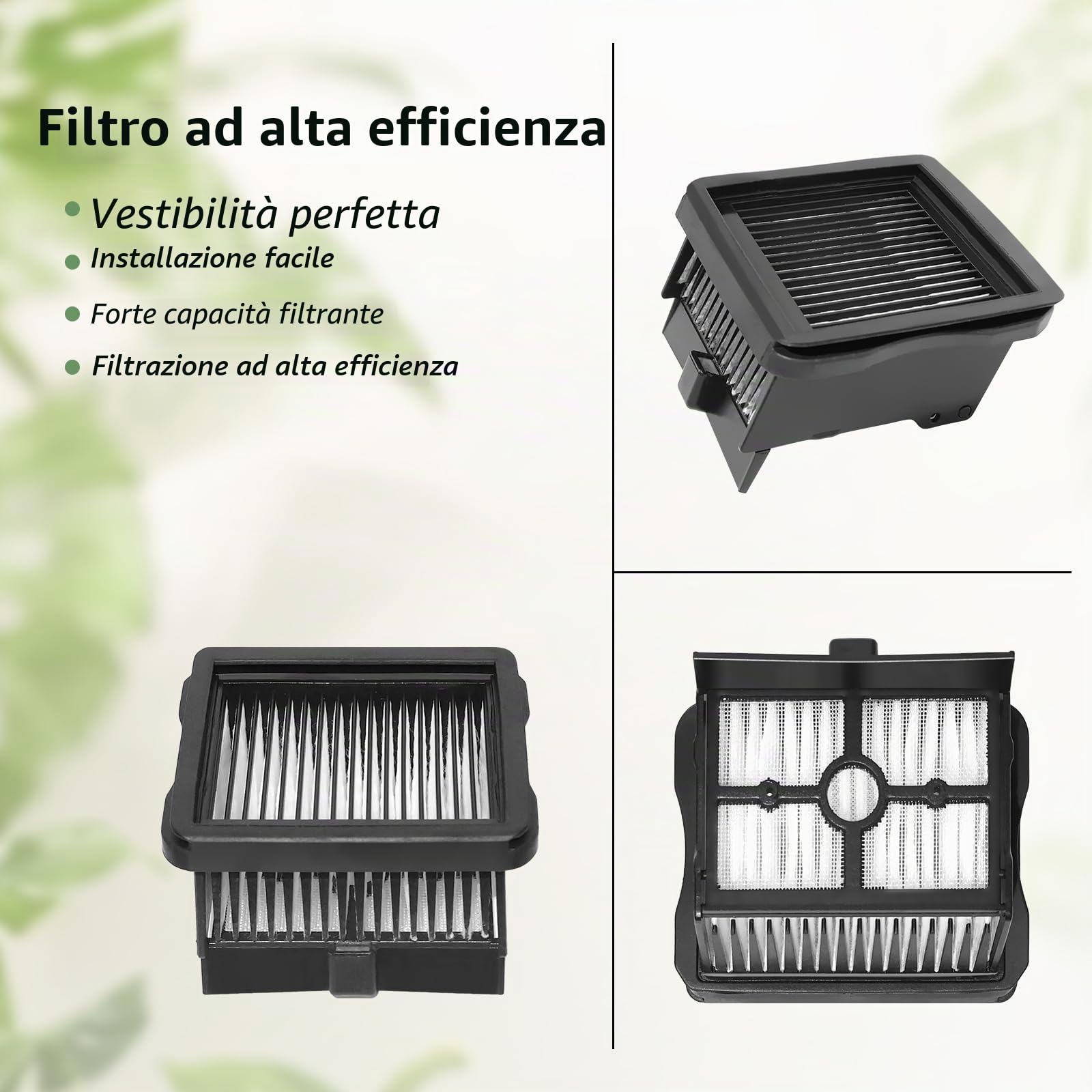 Spazzola a rullo di ricambio per Rowenta X-Clean 10, per Narwal S20 Pro accessori aspirapolvere per liquidi e solidi, rullo spazzola 2 + 2 filtri + spazzola di pulizia