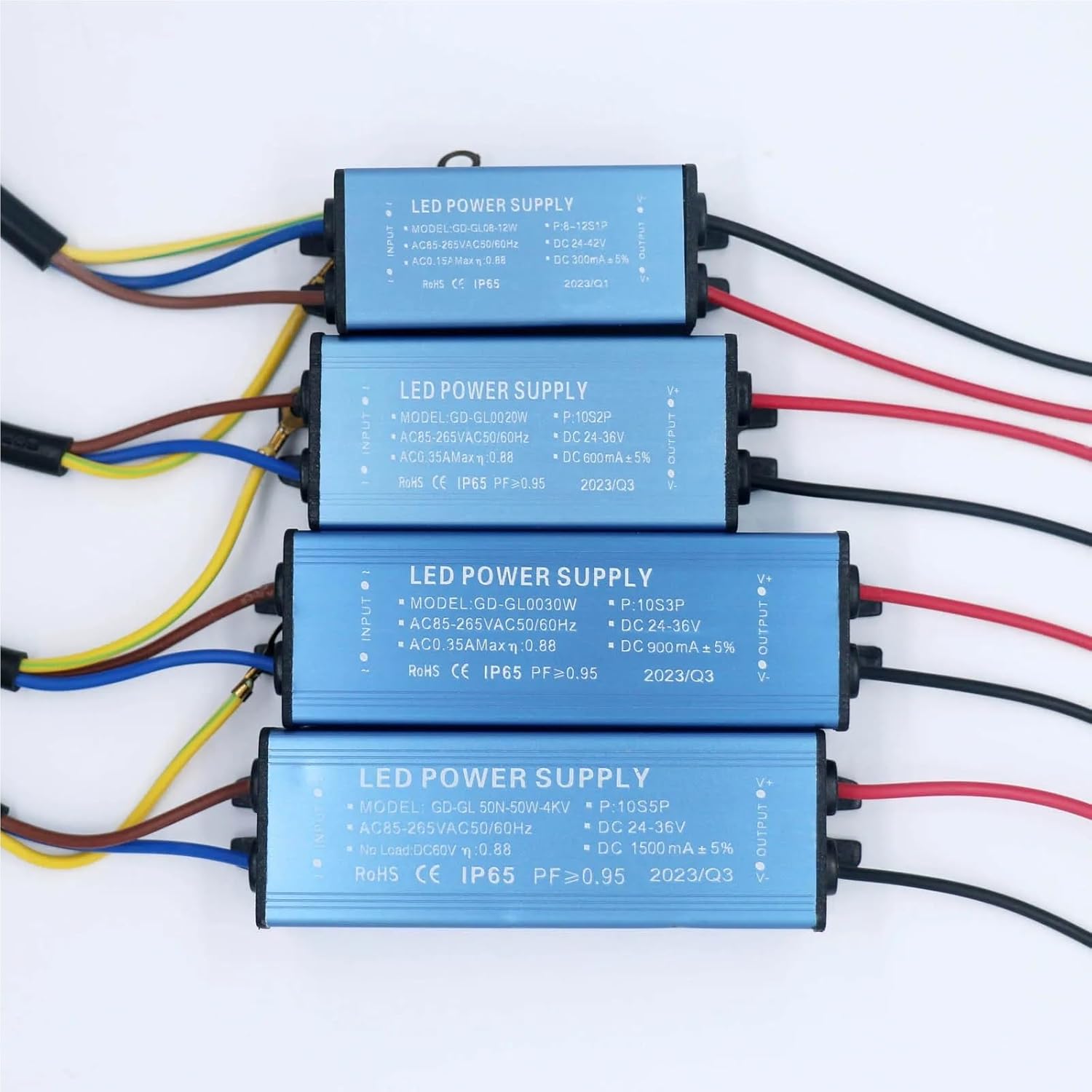 LED Driver 12W 20W 30W 50W DC24-42V LED Constant Current Voltage Lighting Transformer 300mA 600mA 900mA 1500mA for Floodlights(50W DC24-36V 1500mA)