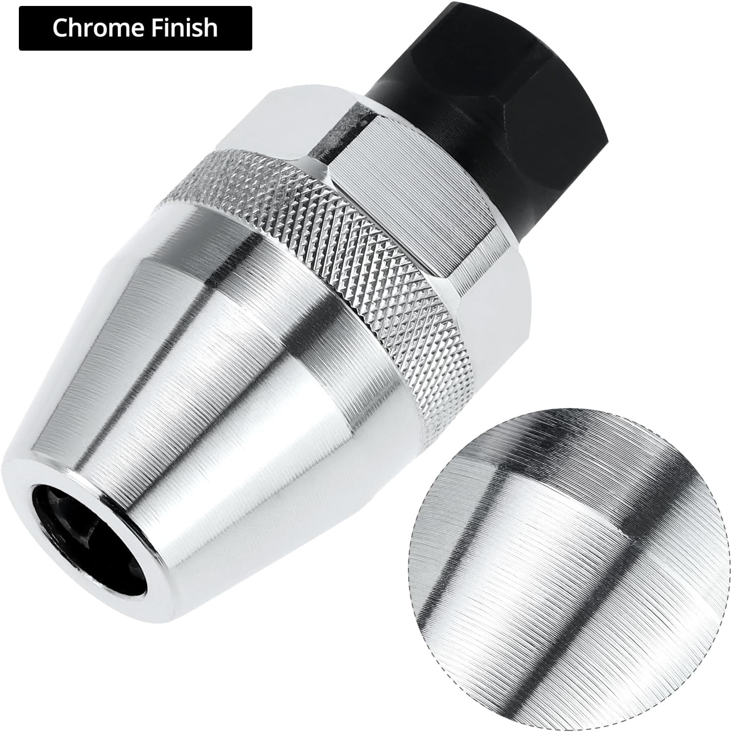 QWORK High-Performance Damaged Bolt and Stud Extractor Tool, 3/8-inch Drive, Heat-Treated Alloy Steel, Chrome Finish
