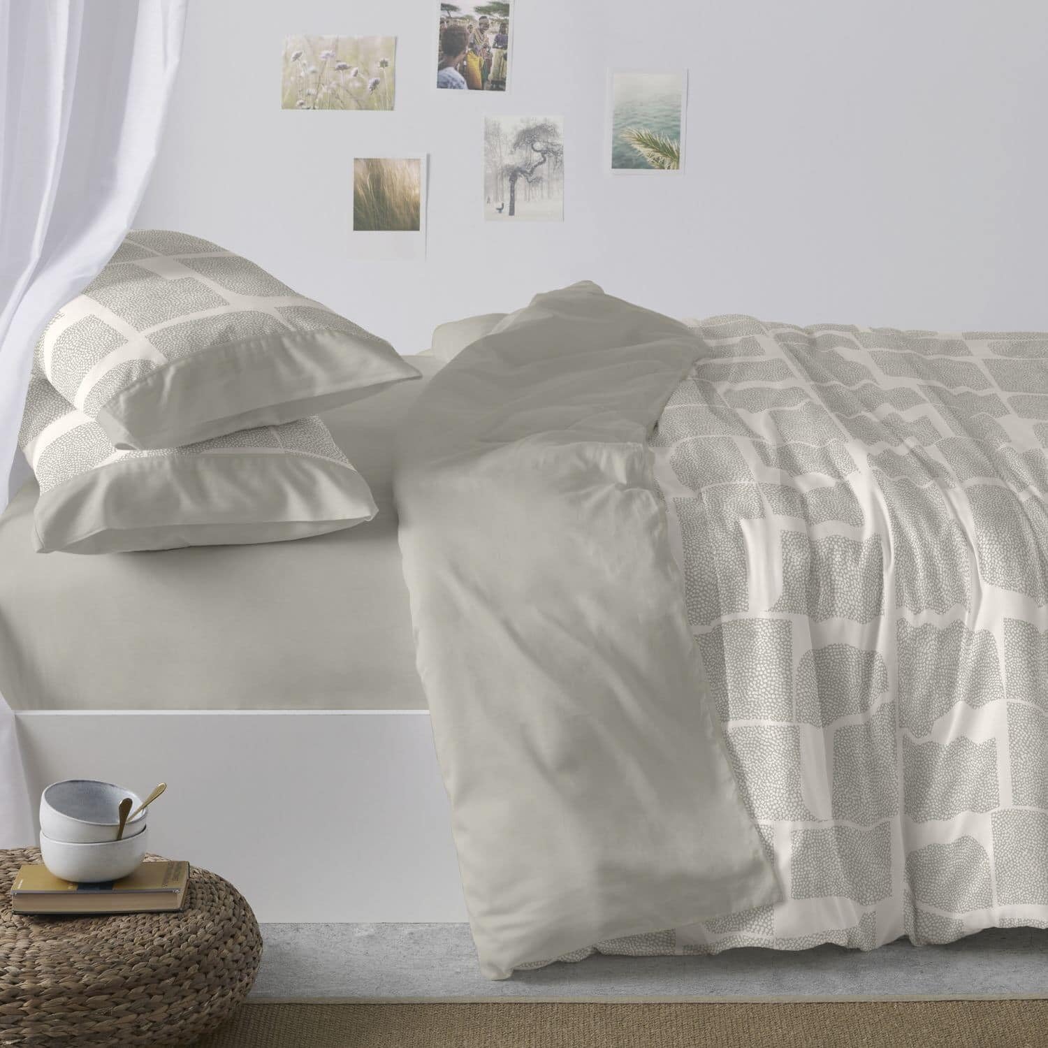 Burrito Blanco Duvet Covers, Cotton, Laurel, Ancho de 90