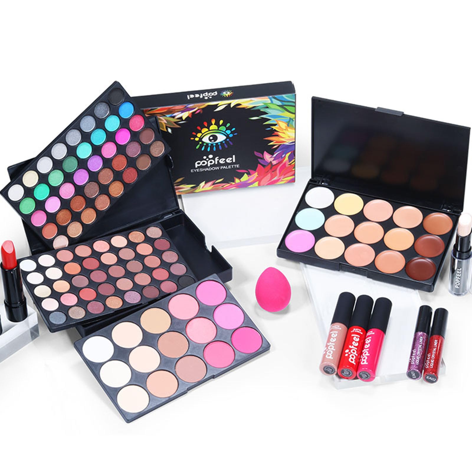 Trousse Trucchi Donna, Set Tutto in Uno Palette Cosmetica, Kit Make Up Completo con Ombretti Rossetto Correttore, Cosmetici per Donne Ragazze Regalo di Natale