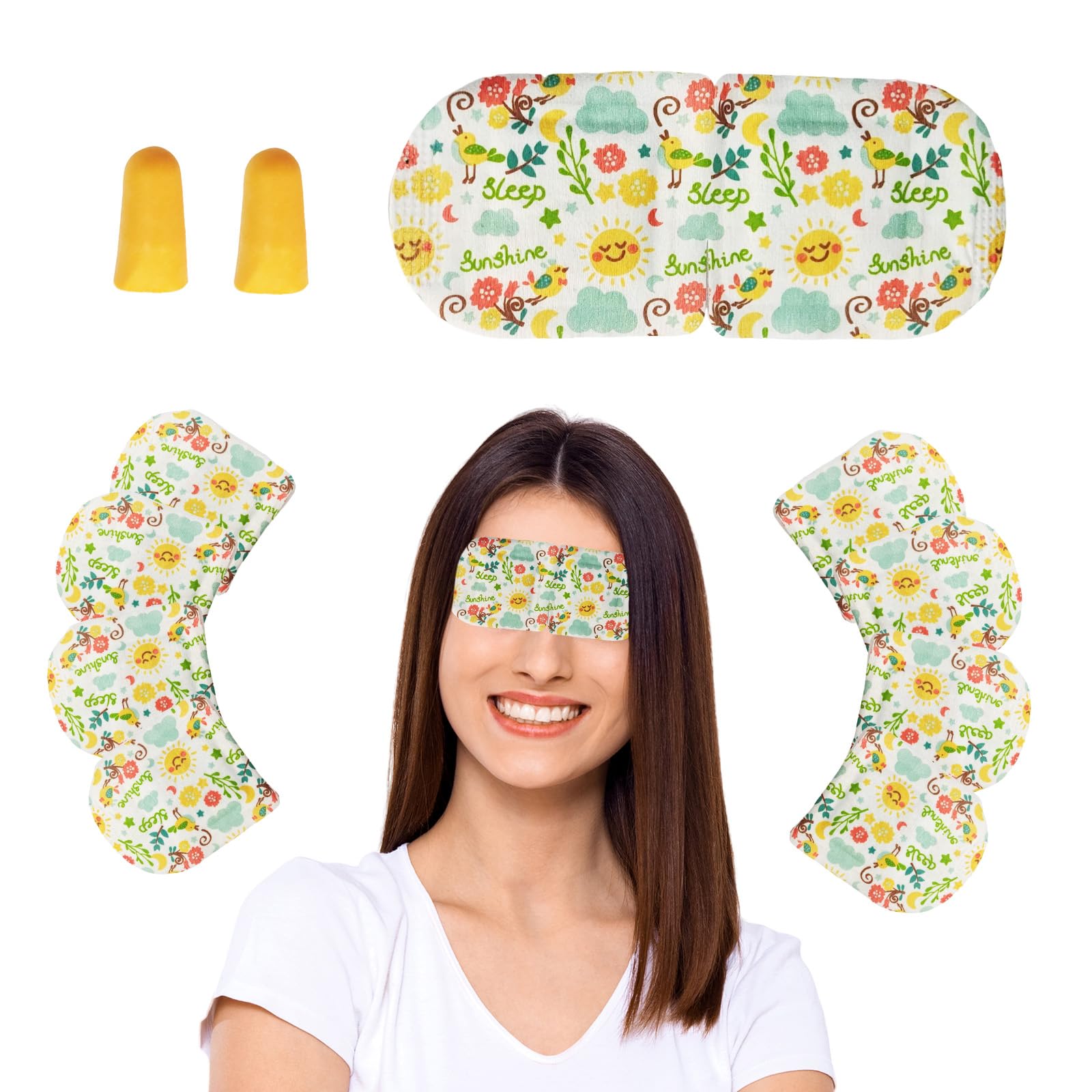 VEWUBEN, 10 Packs of steam Eye Masks, Disposable Heated Eye Masks, Quickly Relieve Eye Fatigue, Suitable for Swollen Eyes, Sleep, Travel Necessities and Women's Relaxation Gifts, Tasteless