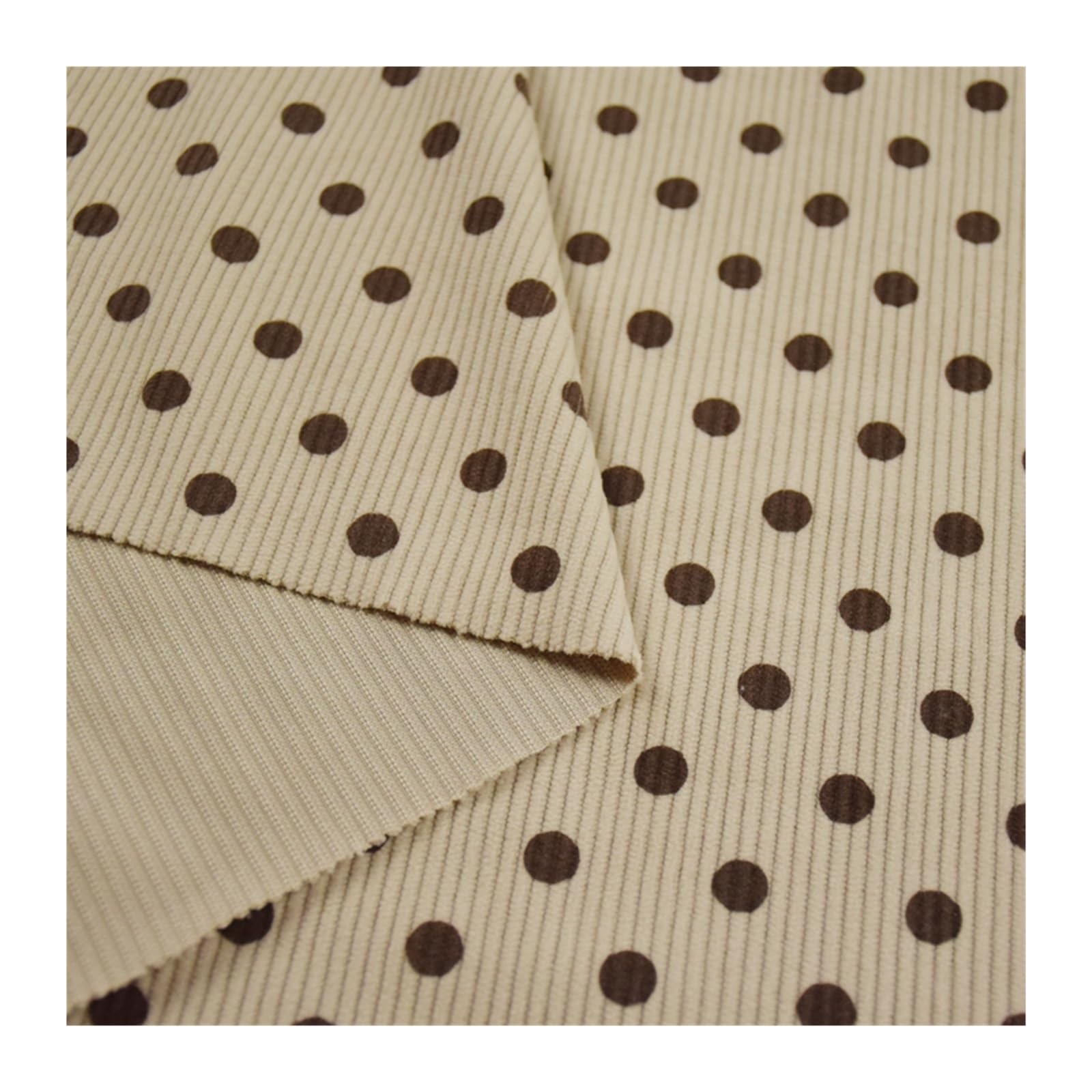 Polka Dot Corduroy Fabric 148x50cm for Garments and Crafts(Color1)