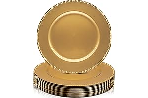 12-Pack Gold Charger Plates: An Opulent Touch for Special Occasions