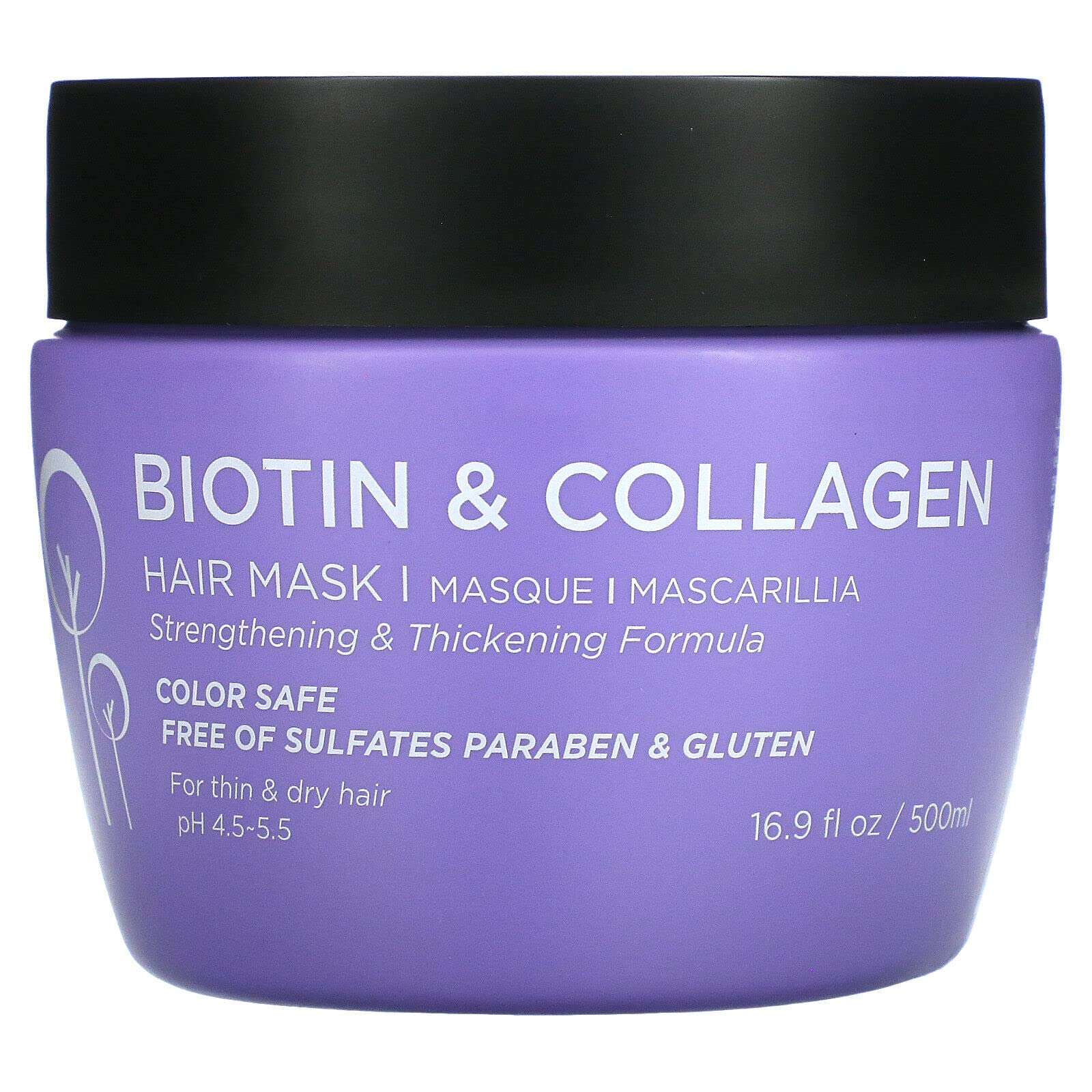 Figuero Biotin & Collagen, Hair Mask, 16.9 fl oz (500 ml)