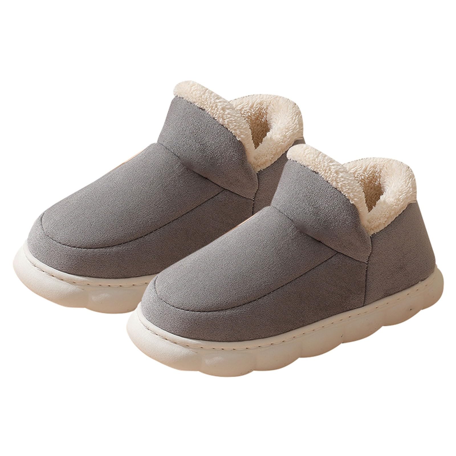 Hausschuhe Damen Warm,Flauschige Pantoffeln Rutschfest,Unisex Hausschuhe | Winter Hausschuhe, flauschiges Fell, rutschfeste Sohle, geschlossener Fuss,Warme Hausschuhe Damen