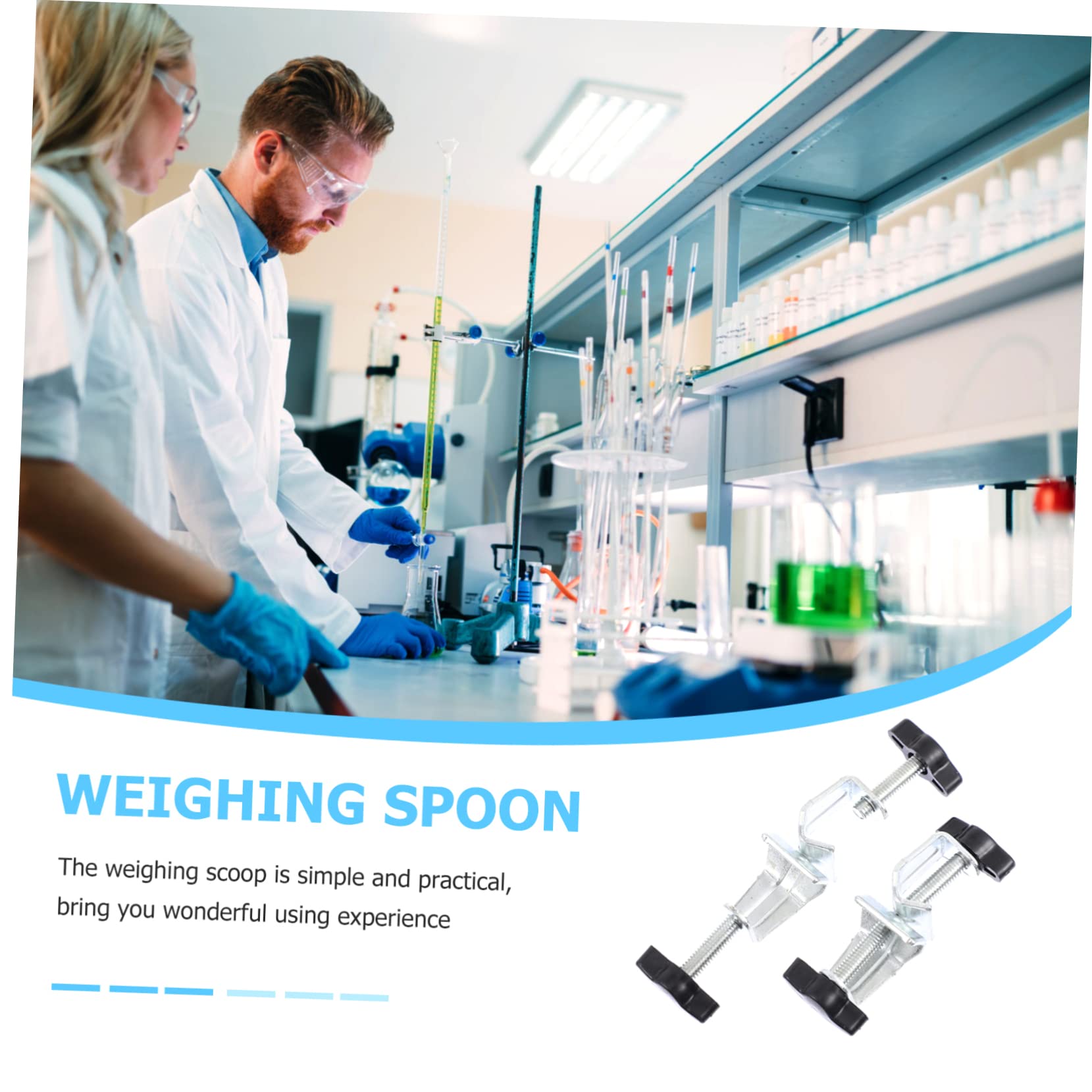 PLAFOPE 2 Pièces Métal École Support Stand Chimie Droite Pince Équipement Laboratoire Titulaire Obligatoire Soutien Laboratoire Accessoires Laboratoire Clip Industriel Tête De Manchon Lourd Pour Fer