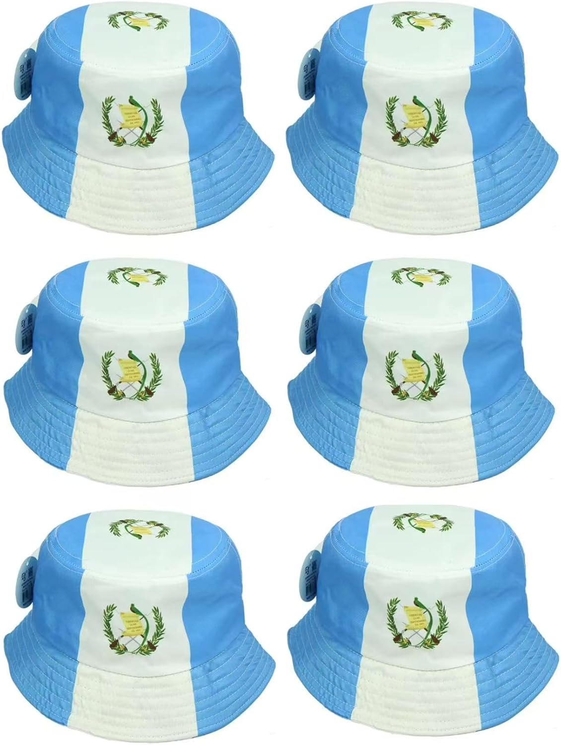 Country Flag Bucket Hat Packable Fashion Sun Cap Outdoor Flag Fisherman Hat for Women Men - 6 Packs
