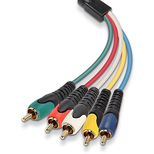 Miniatura 7 de MEIRIYFA 5-RCA Male RGB Component Audio Video Cable,5-RCA Male to 5RCA Male Gold Plated Cable for DVD,TVHDTV, VCR's, CD Players VCR, Camcorder,