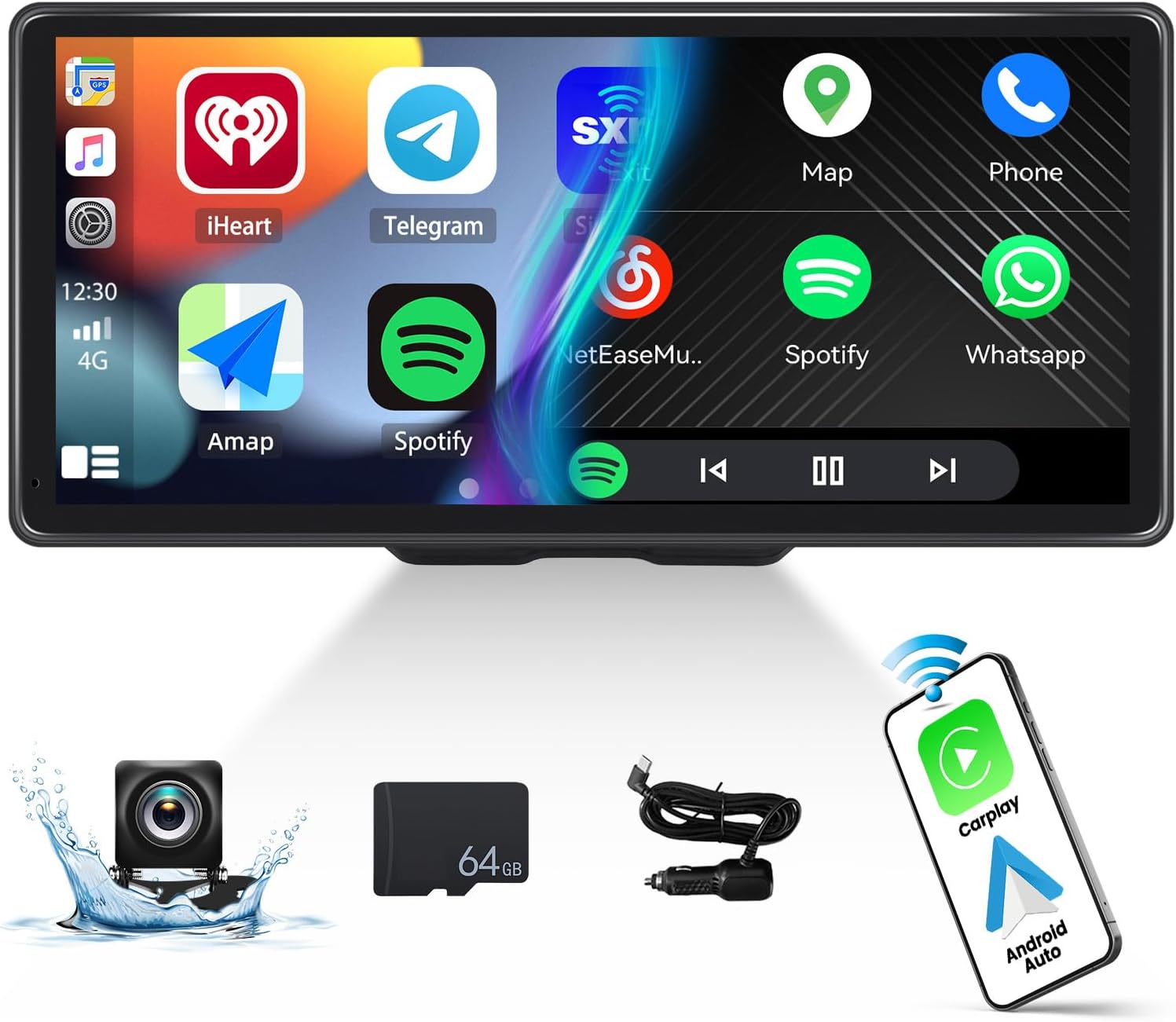 7" Car Stereo with Wireless CarPlay and Android Auto