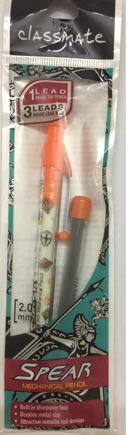 Classmate Spear 2 0 Mm Mechanical Clutch Pencil Assorted Pack Of 1 Amazon In Home Kitchen