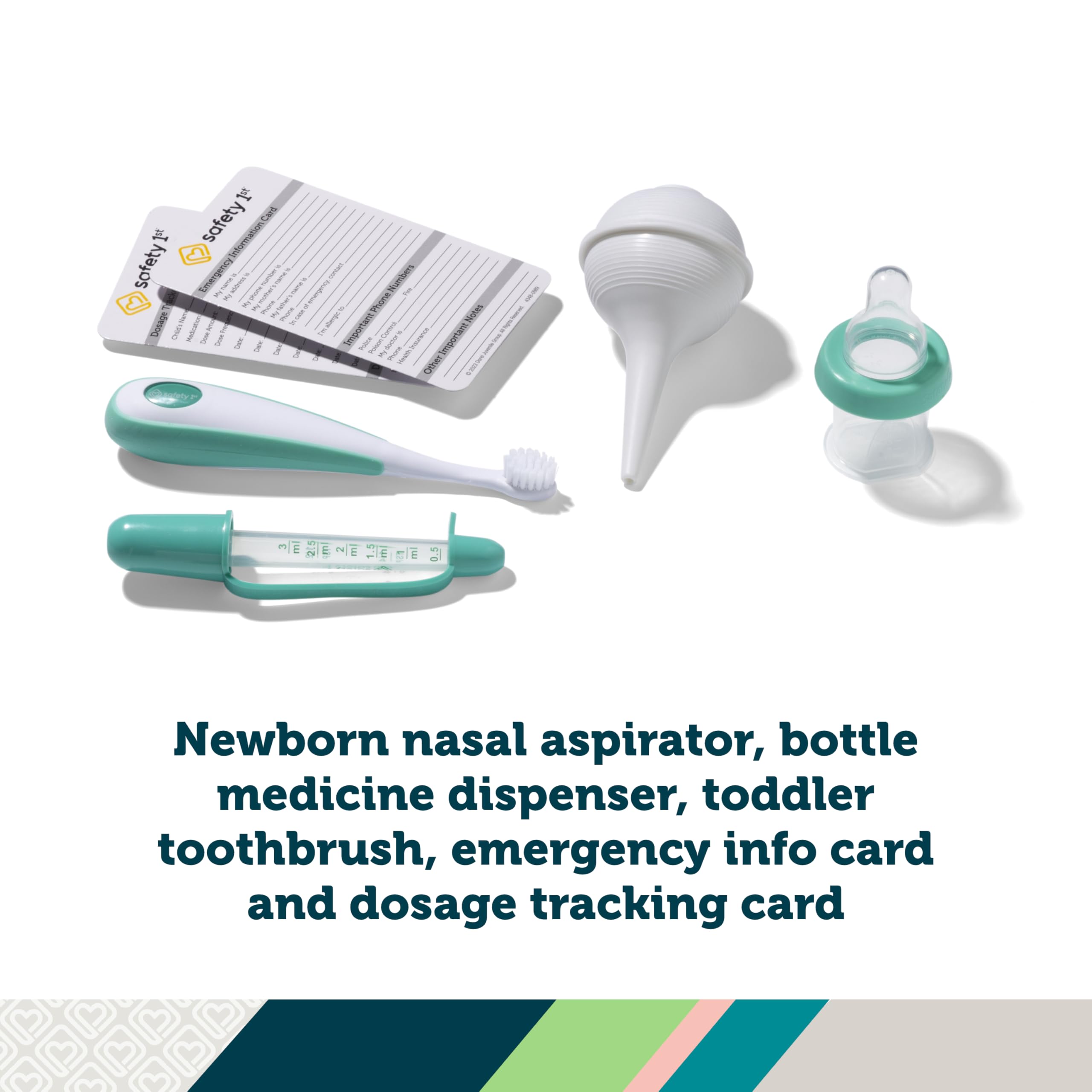 Safety 1st Kit de Cuidado de la Salud y el Cuidado de la guardería, pirámides Aguamarina, Talla única, Pyramids Aqua, Talla única