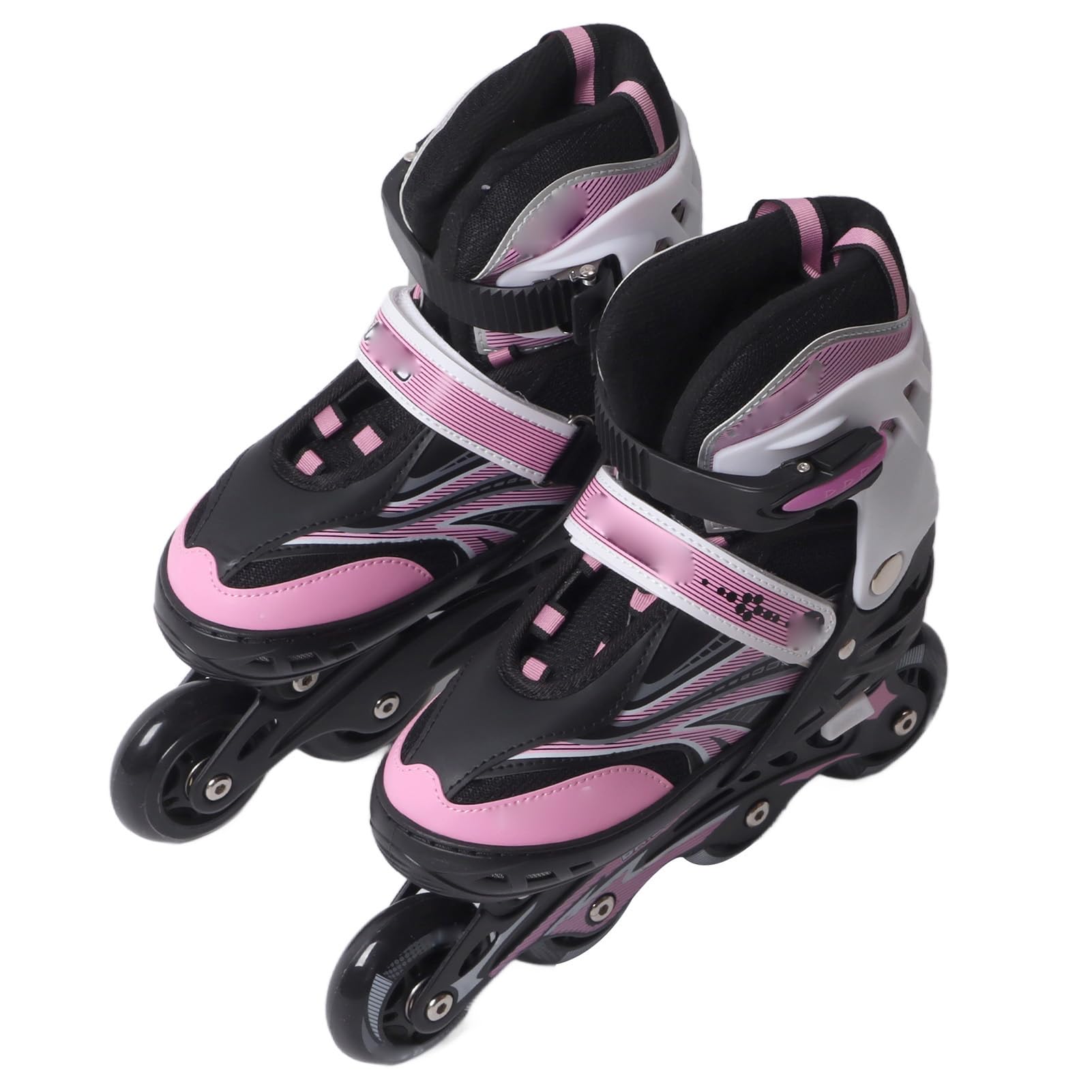 Ice Skates, Pink Roller Blades Adjustable PU Mesh Glide Skates for Teens, ICY Fun Exercise Improving Strength and Balance
