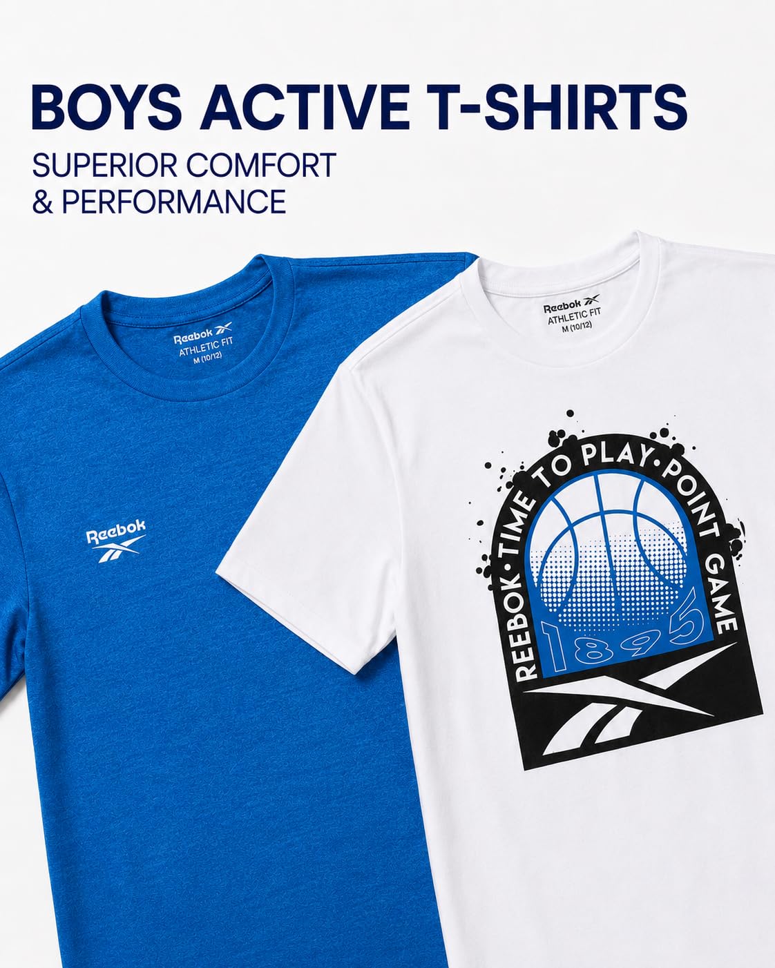 Reebok Jungen Shirts – 2er-Pack Active Performance Dry Fit T-Shirts für Jungen – Athletic Training Tops für Kinder (8–20)