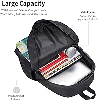 Vista 5 de Cute Cartoon Flowers Notebook Backpack Fits 15 Inch Laptop Work Backpack Backpacks For Computer