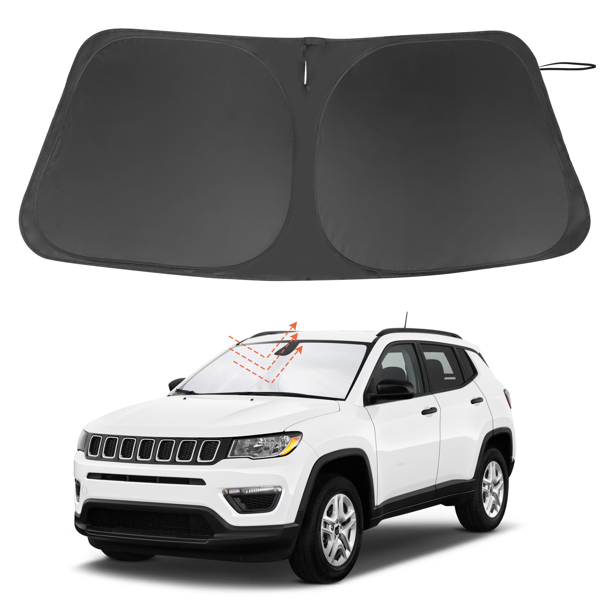 Windshield Sun Shade for 2017-2025 Jeep Compass Accessories