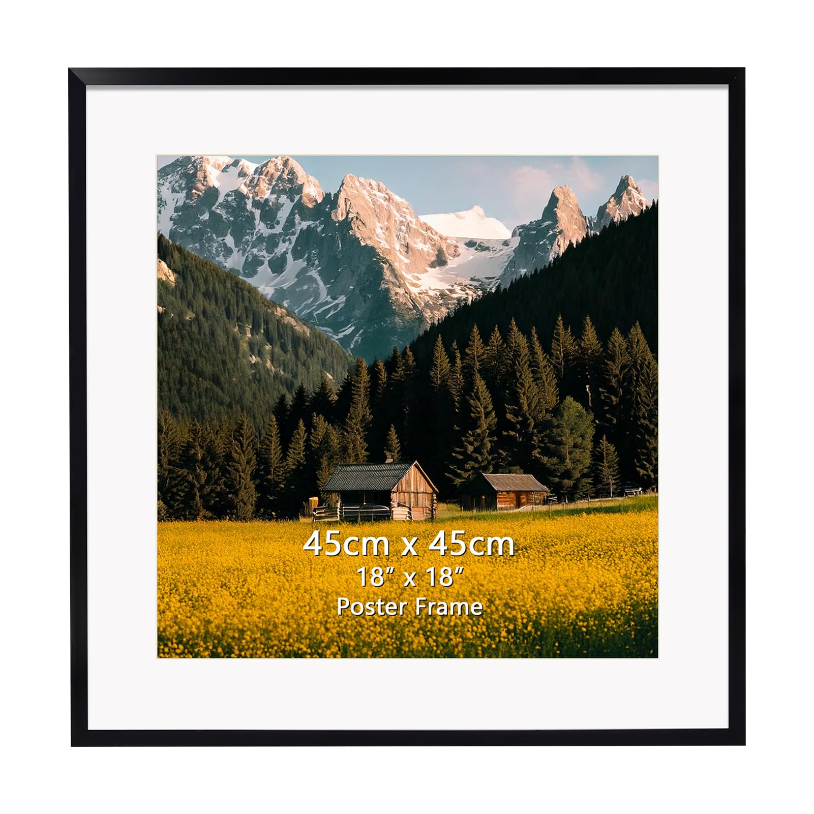 EYMPEU Picture Frame 45 x 45 cm, 1 Piece, Poster Frame for the Wall, Suitable for Offices and Homes, Black โ image 1