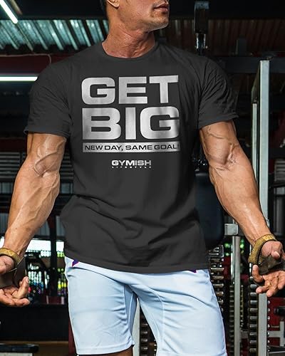 Miniatura 3 de New Day Same Goal, Get Big Funny Bodybuilding Lifting T-shirts for Men