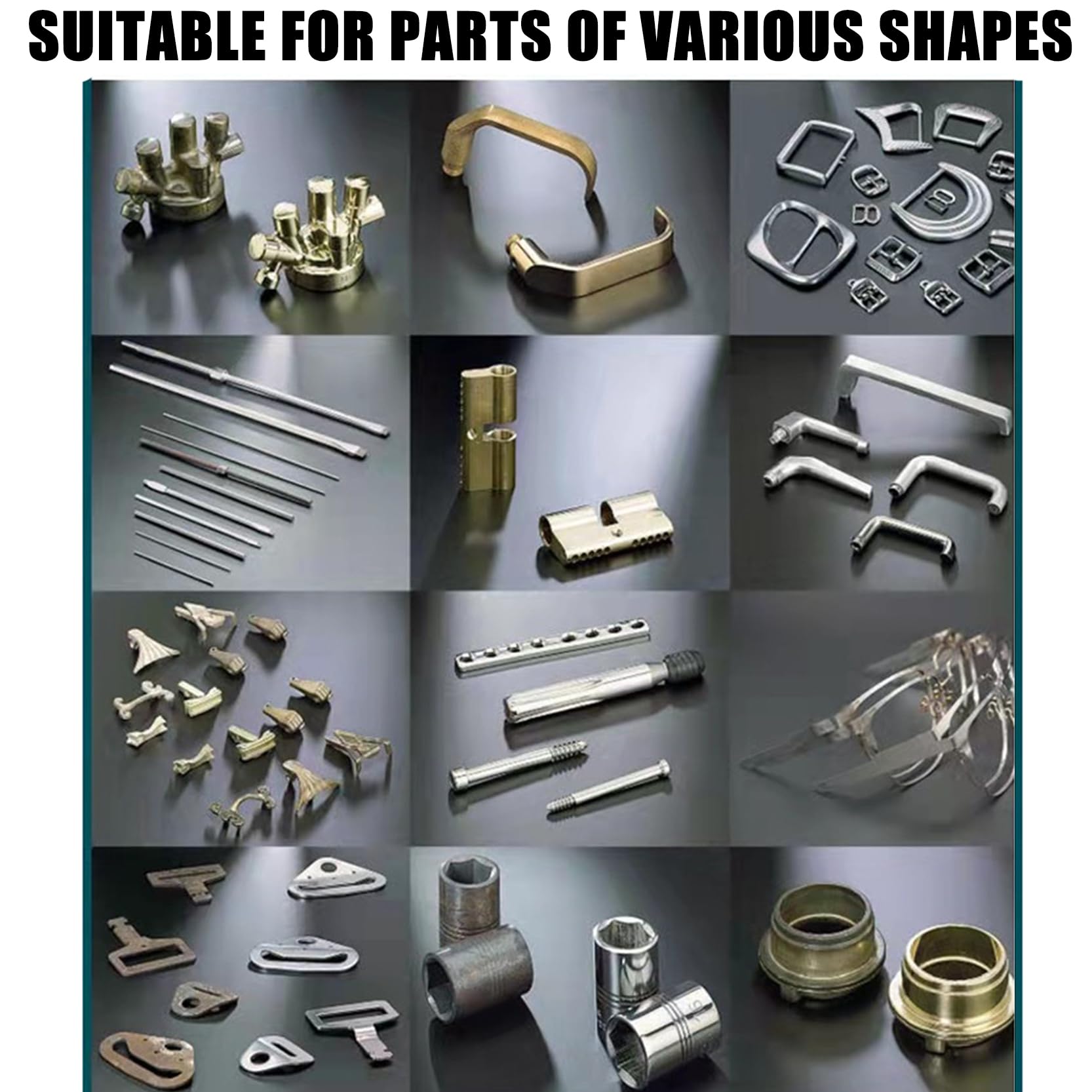 Stainless Steel Tumbling Media - 3 Shapes, 2 lb -6 Stainless Steel Tumbling Media - 3 Shapes, 2 lb -6