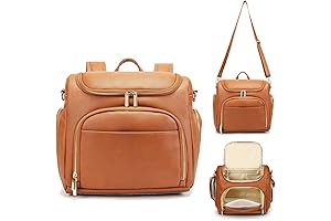 Ultra-Functional Multi-Compartment Lenappy Diaper Backpack with Changing Pad for Max Comfort