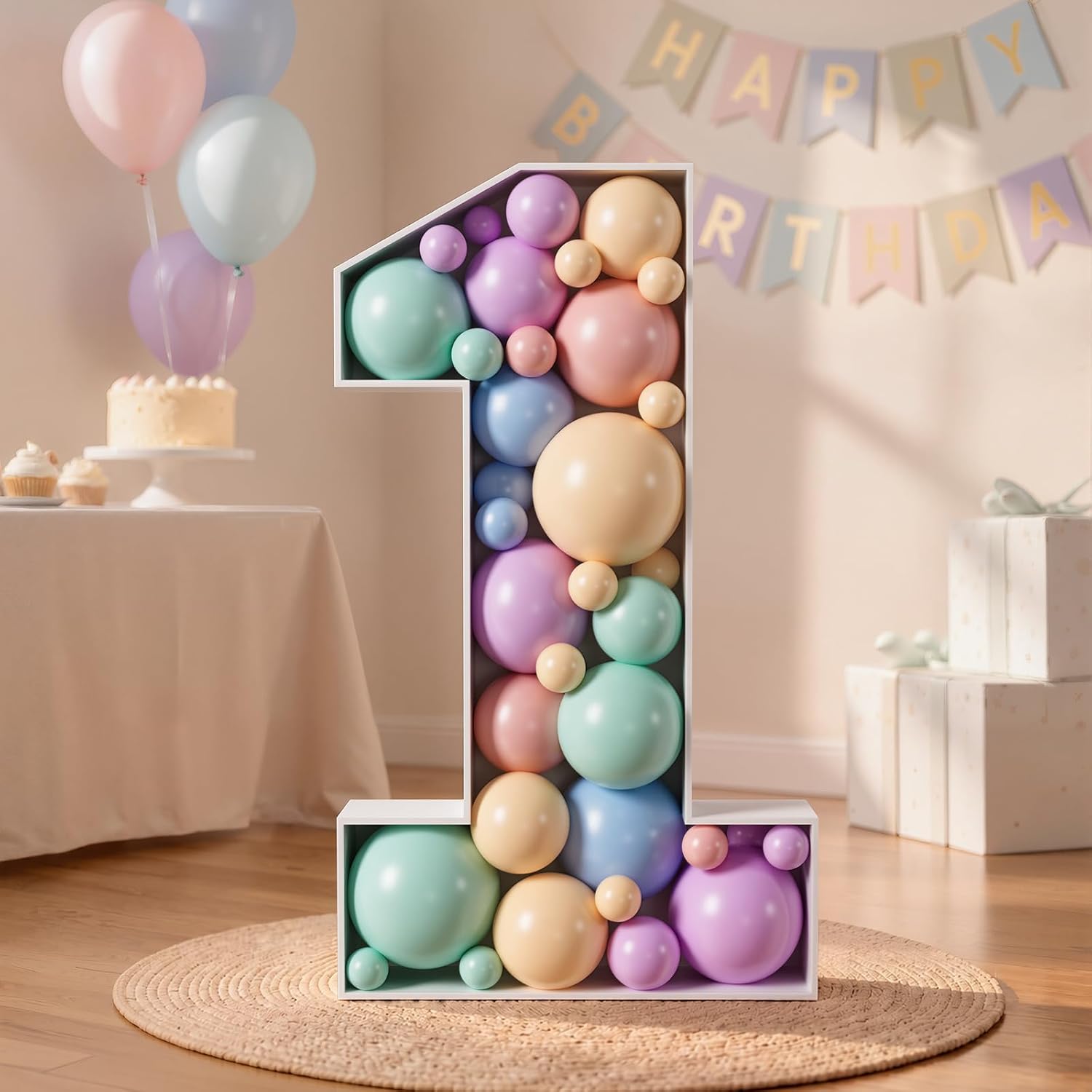 imprsv 3FT Marquee Number 2, Mosaic Number Frame for Balloons