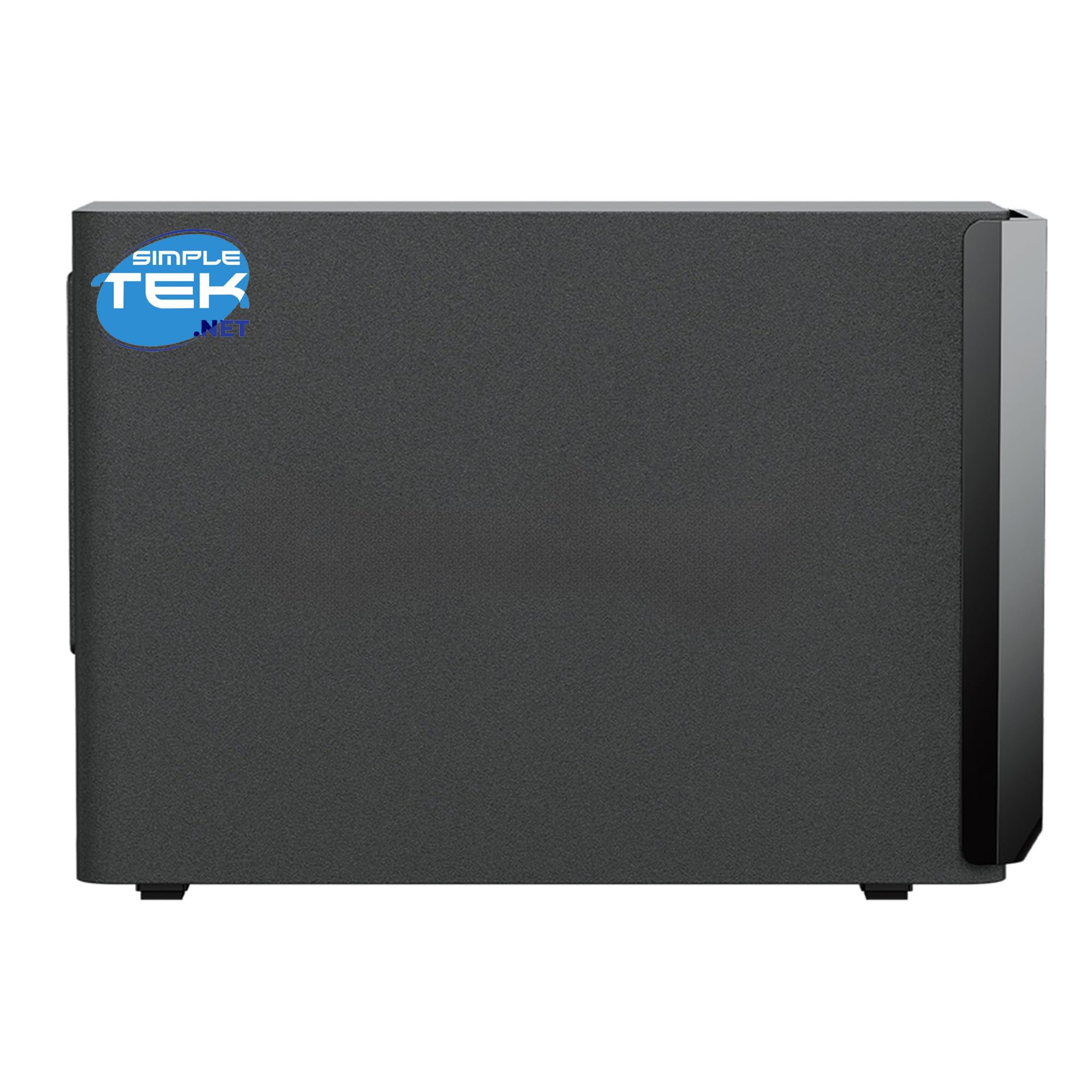 SIMPLETEK - Sistema NAS de 2 Bahías para HDD y SSD de 3,5/2,5 pulgadas con RAM de 2 GB (ampliable a 6 GB), procesador Quad-Core y LAN 2.5 Gigabit