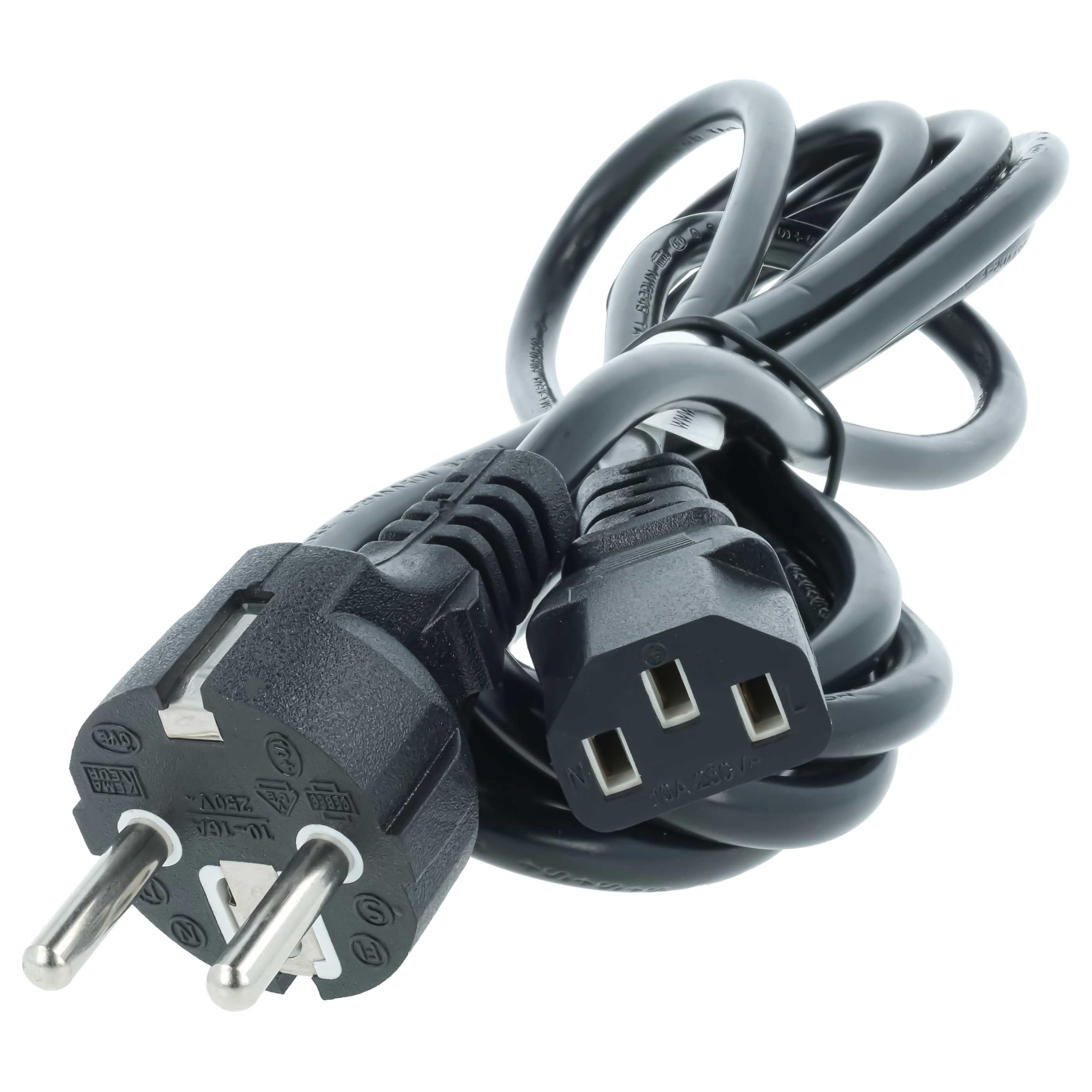 vhbw 10x cavo di alimentazione con spina schuko e connettore C13, da 3 metri compatibile con PC monitor computer stampante ecc.