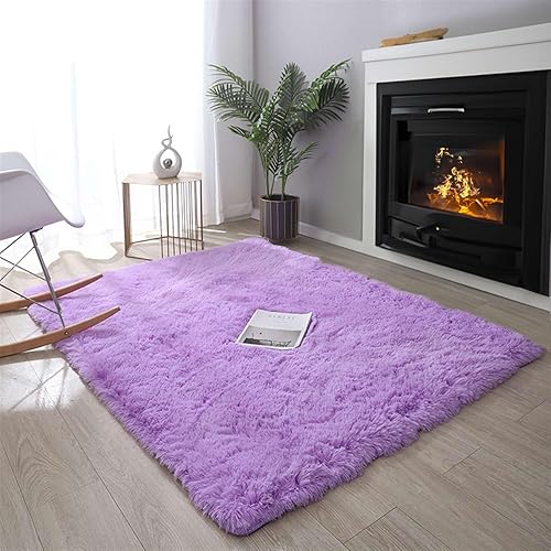 Miniatura 9 de SK Studio Alfombra peluda para dormitorio, sala de estar, alfombra lanuda antideslizante, alfombra interior para apartamento, dormitorio, cuarto de
