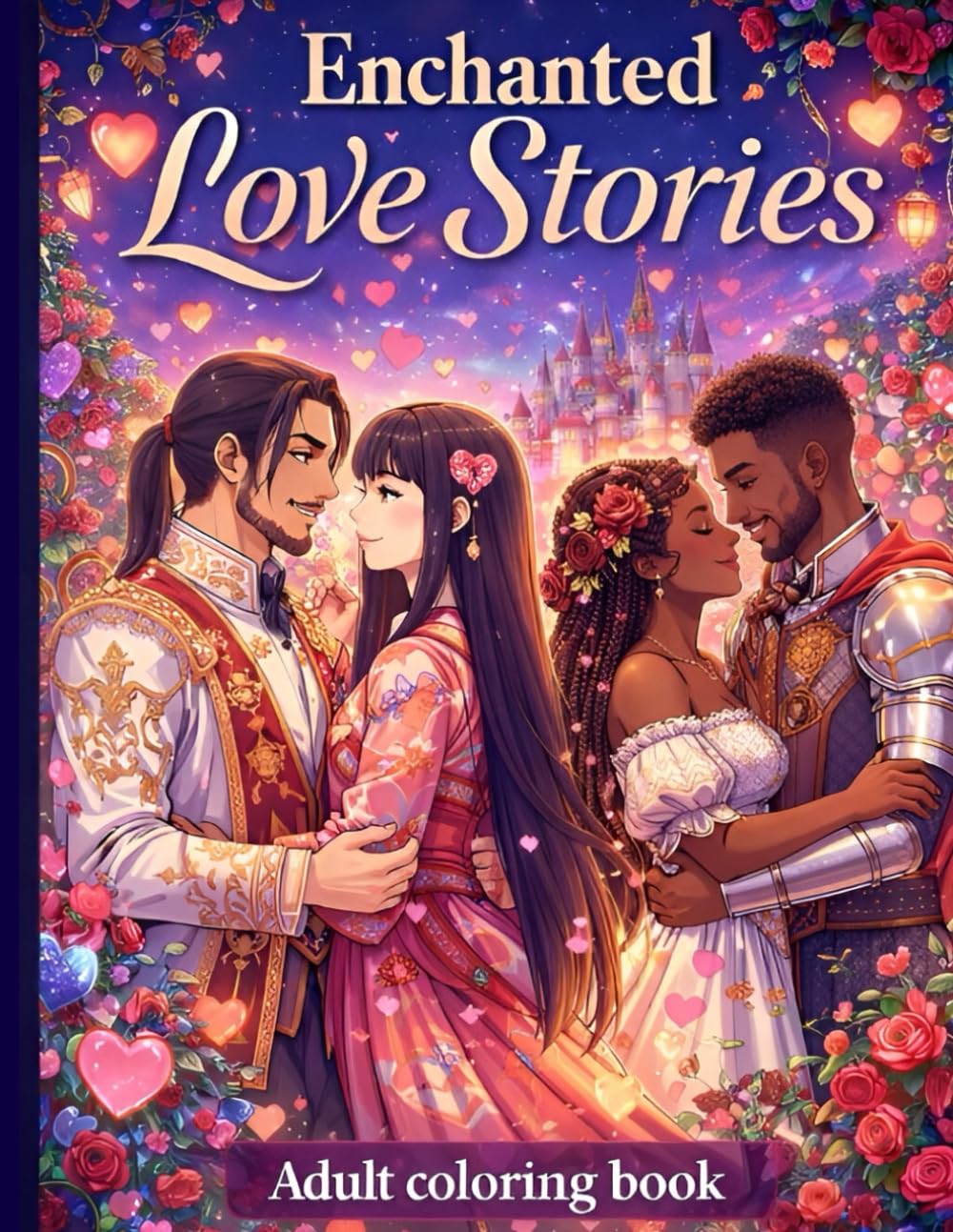 Enchanted Love Stories: Coloring Book For Adults
