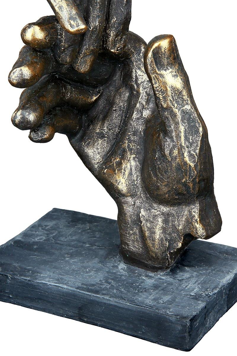 Generisch Skulptur Reich Mir Deine Hand | Figur, Statue, Deko-Figur, Deko-Artikel, Herzfigur, Hochzeitsgeschenk, Liebesgeschenk, H 21 cm