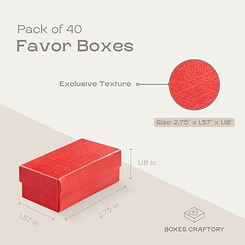 Miniatura 9 de Boxes Craftory Paquete de 25 cajas de regalo para regalos (6.49 x 4.33 x 1.57 pulgadas)  Cajas de almohada ideales para cajas de regalo de boda o