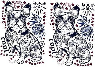 Wall Sticker Decor 2pcs Sticker Creative Background Painting Dog Decal Wallpaper Wall Sticker Art Sticker for Living Room Bedroom Home Sticker