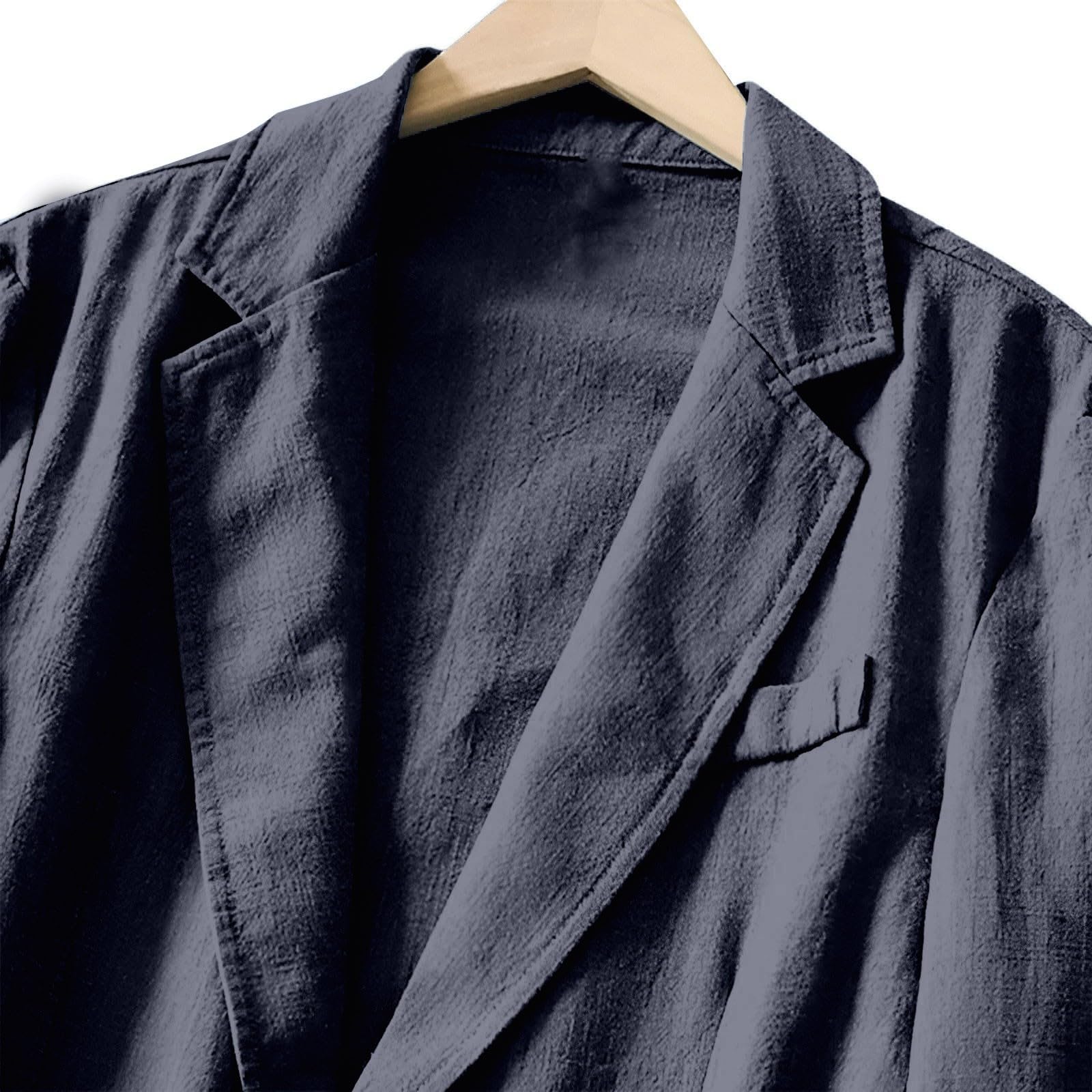 Blazer in lino da uomo giacca per il tempo libero a due bottoni leggeri cappotti sportivi vestibilità ampia giacca da ufficio tinta unita versatile giacca con risvolti a tacca giacche con tasca