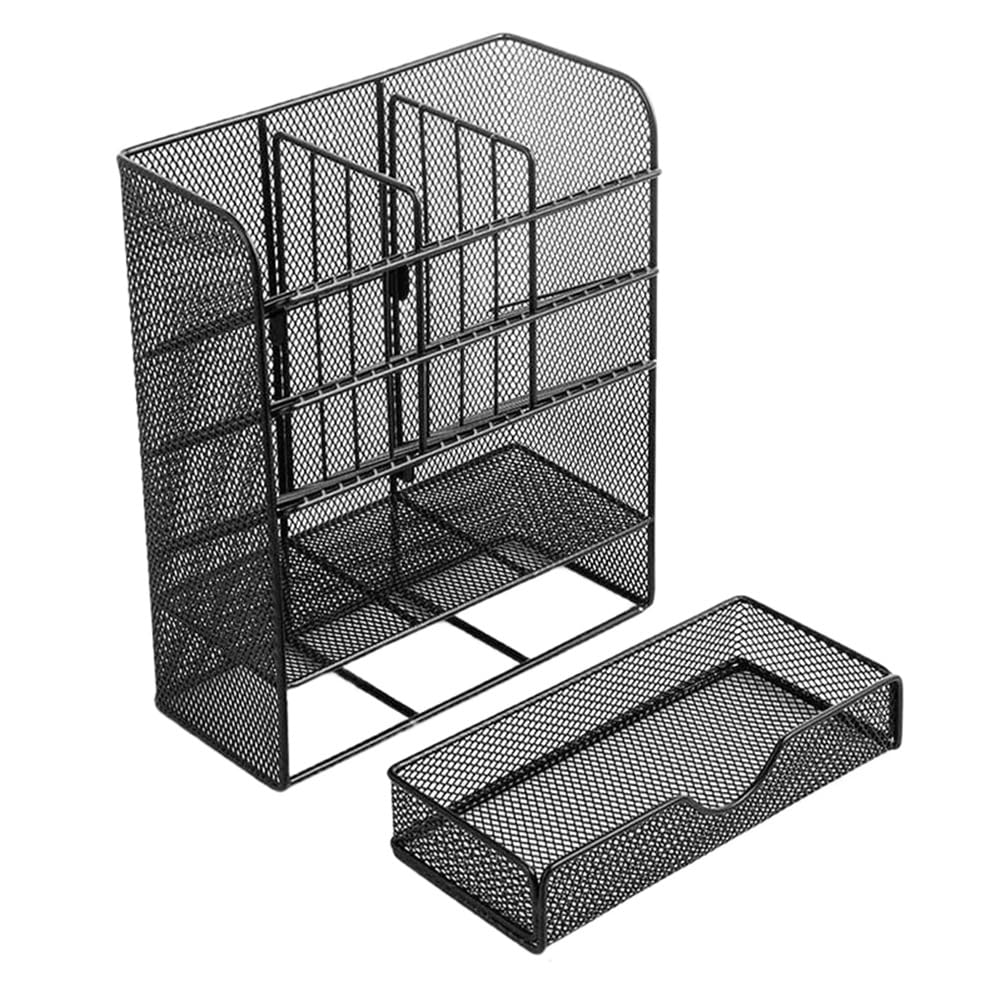 CTRLZS Mesh Multi-Functional Desk Organizer, Pen Holder, Desktop Stationary Storage Rack for School, Home,