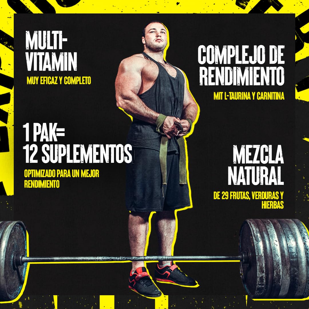 ANIMAL Pak Ultimate Foundation - Complejo Multivitamínico 12 en 1 con Vitaminas, Minerales y Aminoácidos - con Vitamina D3 K2 y Magnesio - 44 Paquetes