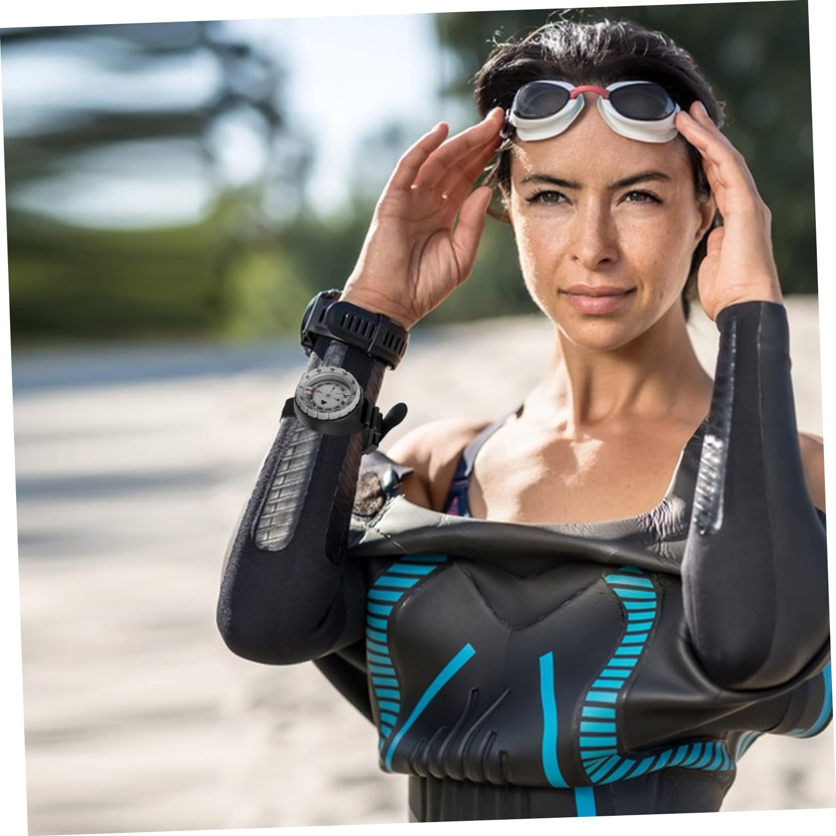 Toyvian Reloj Brújula Brújula de Buceo para Hombres Herramienta de Navegación de Muñeca para Mochileros para Actividades al Aire