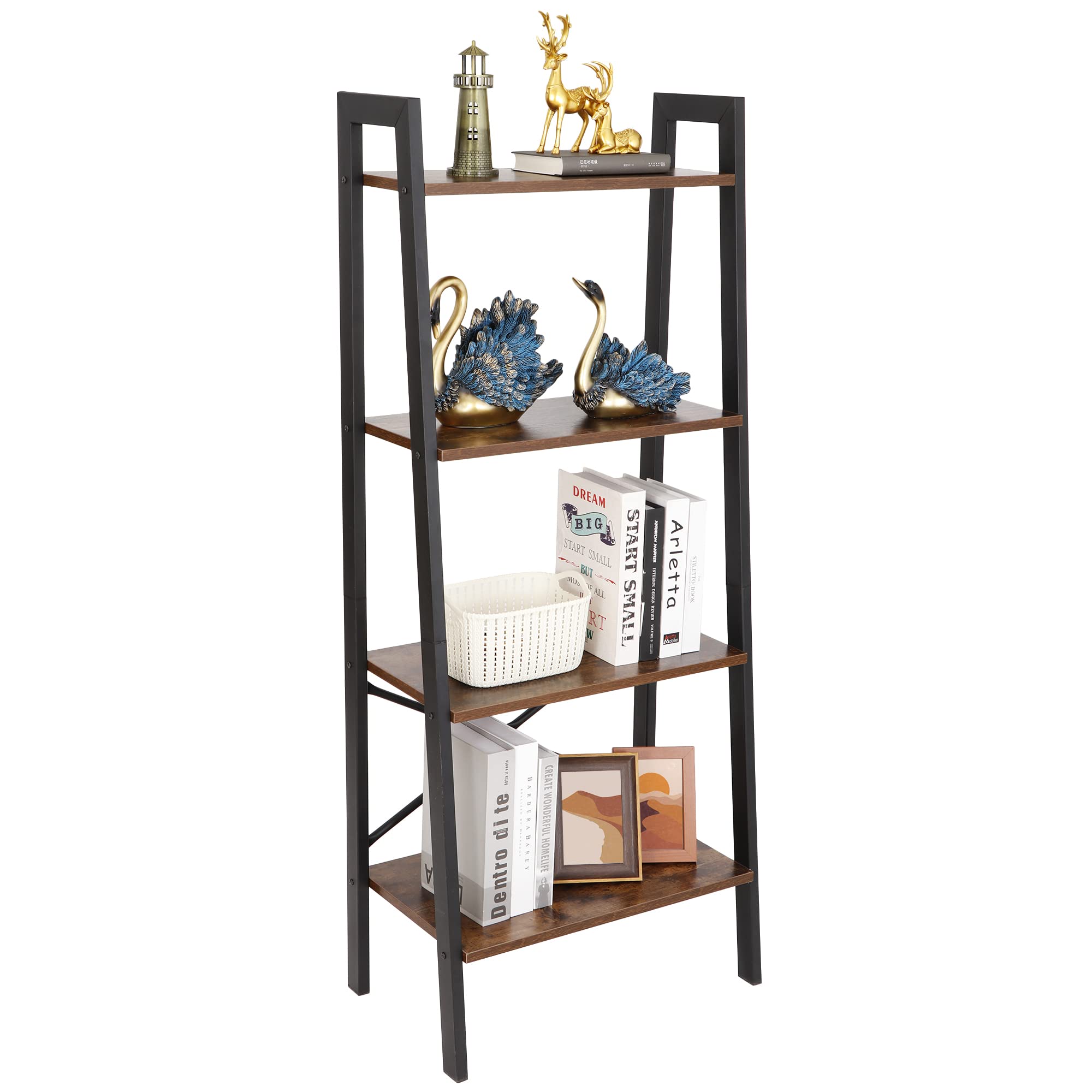 Amazon.com: ZENY 4-Tier Bookshelf, Ladder Bookcase