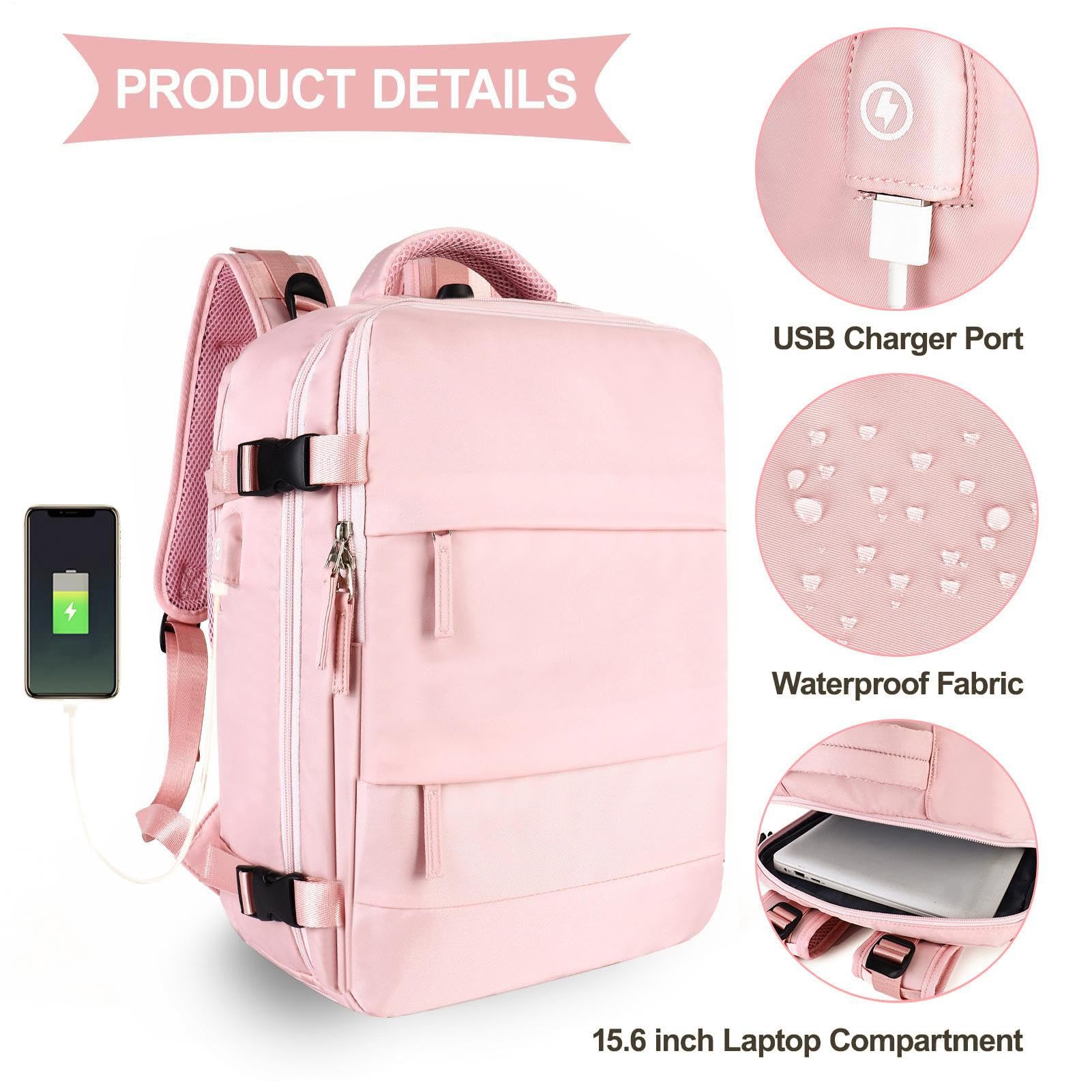 Mochila de viaje para computadora portátil - Mochila de viaje extra