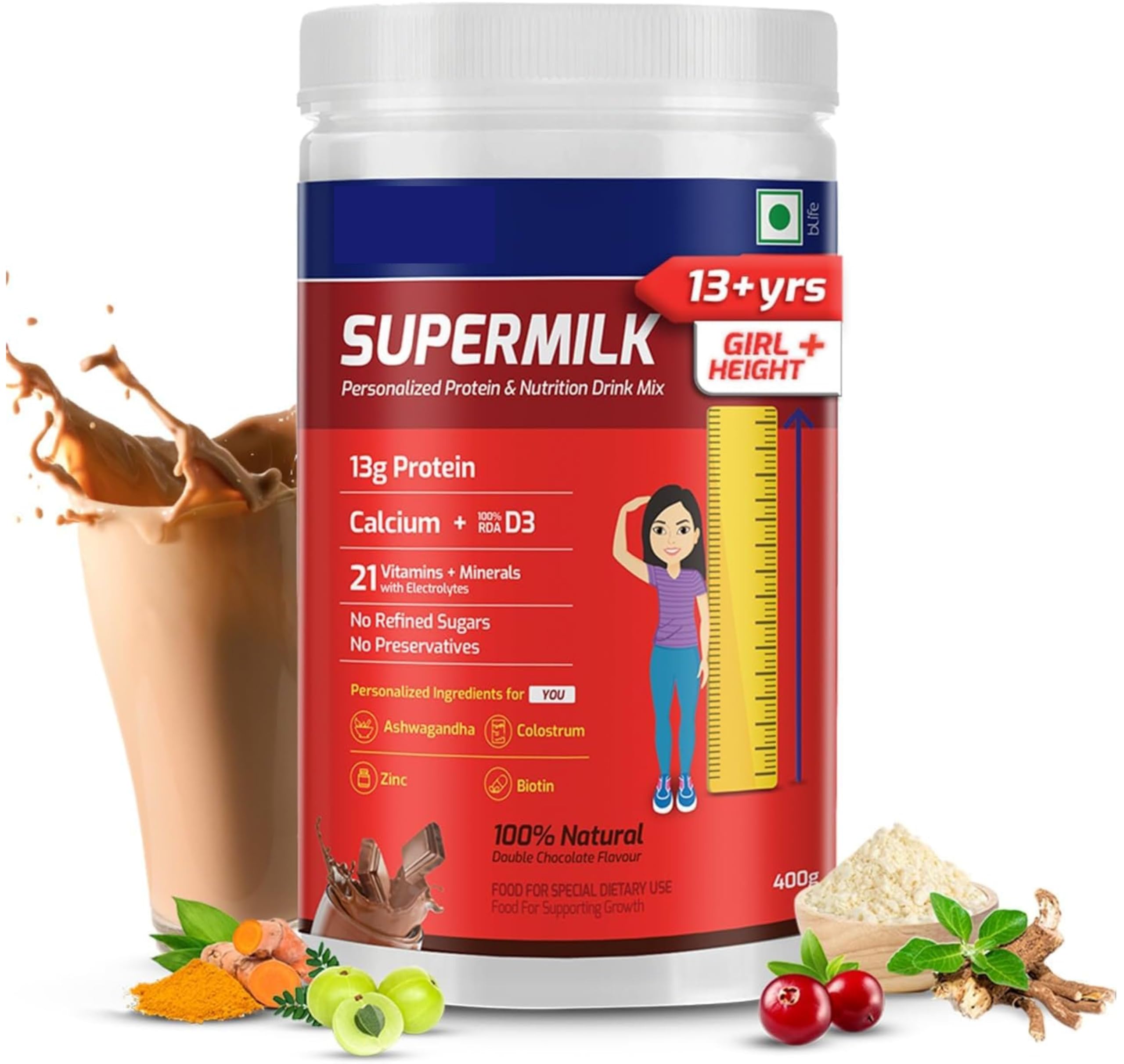 SuperMilk Height+ (13+y Girls) - 14.1Ounce / 400gm